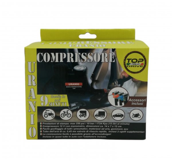 Kit Accessori per Compressore Gonfiagomme con Manometro per Auto con  Adattatori